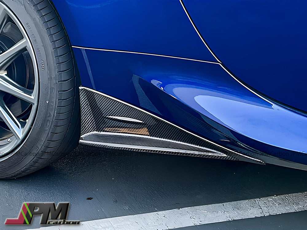 STI Style Carbon Fiber Side Skirt Add-on Lips Fits For 2022-2025 Toyota GR86 & Subaru BRZ