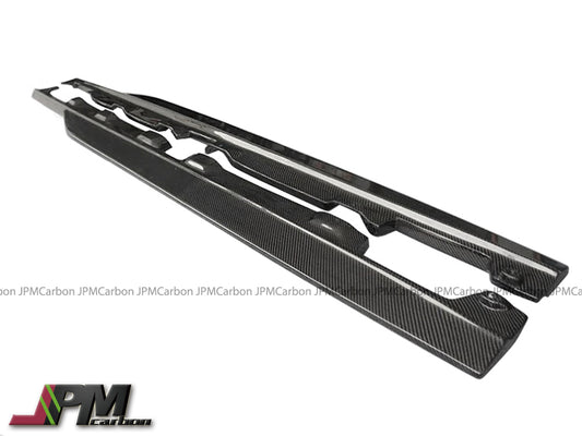 RT Style Carbon Fiber Side Skirt Add-on Lips Fits For 2015-2021 Mercedes-Benz C190 GT GTS Only