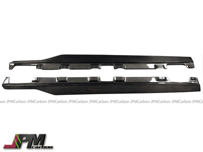 RT Style Carbon Fiber Side Skirt Add-on Lips Fits For 2015-2021 Mercedes-Benz C190 GT GTS Only