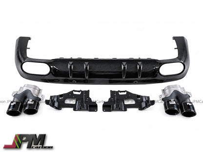 [JPMCarbon] Carbon Fiber Rear Bumper Diffuser (Including Exhaust Tips) Fits For 2019-2021 Mercedes-Benz C257 Pre-facelift CLS-Class Sedan Only