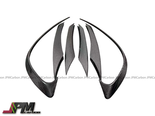 Carbon Fiber Front Bumper Add-on Canards Fins (6pcs) Fits For 2019-2021 Mercedes-Benz C257 Pre-facelift CLS-Class Sedan Only