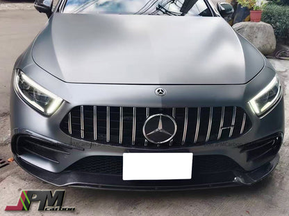 Carbon Fiber Front Bumper Add-on Canards Fins (6pcs) Fits For 2019-2021 Mercedes-Benz C257 Pre-facelift CLS-Class Sedan Only