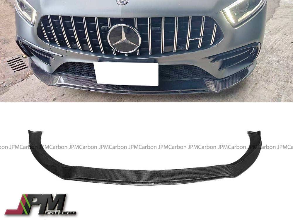 Carbon Fiber Front Bumper Add-on Front Lip Fits For 2019-2021 Mercedes-Benz C257 Pre-facelift CLS-Class Sedan Only