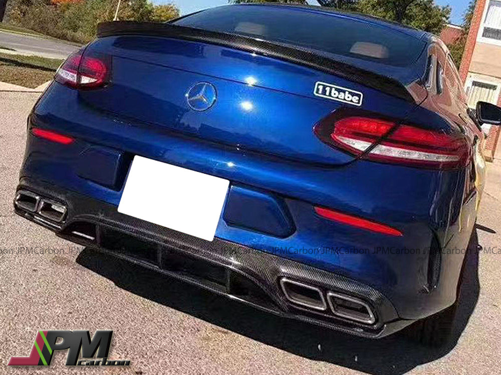[JPMCarbon] ED1 Style Carbon Fiber Rear Diffuser Fits For 2015-2020 Mercedes-Benz C205 C-Class Coupe w/ AMG Sport Package & C63 C63S Coupe
