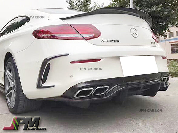 PSM Style Carbon Fiber Rear Diffuser Fits For 2015-2020 Mercedes-Benz W205 C63 C63S Coupe