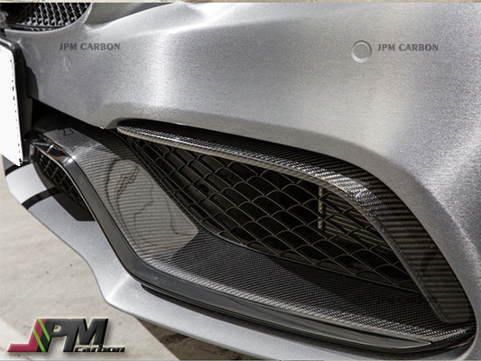 Carbon Fiber Front Bumper Center Lip Fits For 2015-2021 Mercedes-Benz W205 C63 Only
