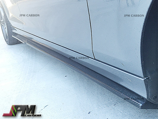 DP Style Carbon Fiber Side Skirt Expansion Lips Fits For 2008-2014 Mercedes-Benz W204 C204  C63 AMG Only