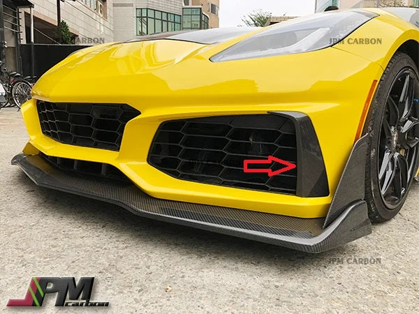 [JPMCarbon] Carbon Fiber Bumper Cover Fits For 2014-2019 Chevrolet Corvette C7 w/ Replica ZR1 Bumper