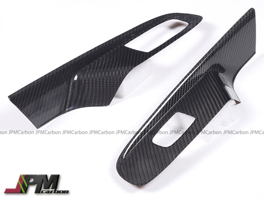Dry Carbon Window Door Lock Control Switch Trims Fits For 2020-2025 Chevrolet Corvette C8 Coupe Only