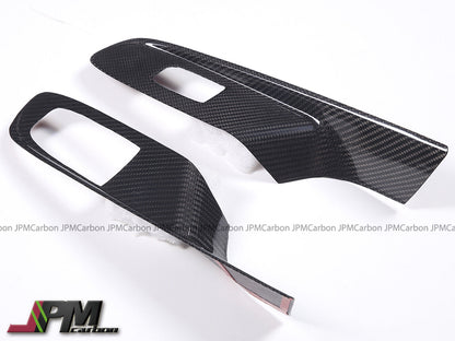 Dry Carbon Window Door Lock Control Switch Trims Fits For 2020-2025 Chevrolet Corvette C8 Coupe Only