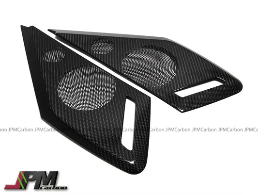 Dry Carbon Door Audio Speaker Panel Covers Fits For 2020-2025 Chevrolet Corvette C8 Only