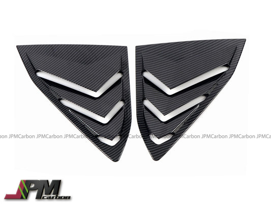 Dry Carbon Window Louver Scoop Shade Trim Covers Fits For 2020-2025 Chevrolet Corvette C8 Only