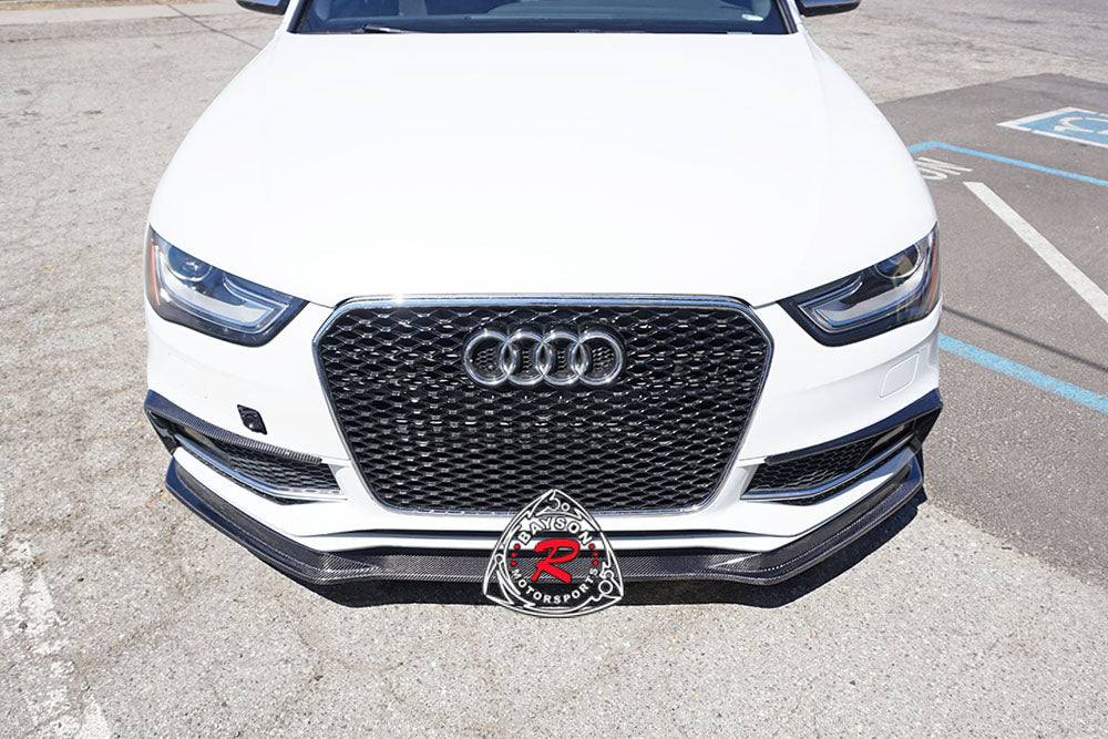Front Bumper Canards (Carbon Fiber) For 2013-2016 Audi A4 S-Line/S4 (B8.5)