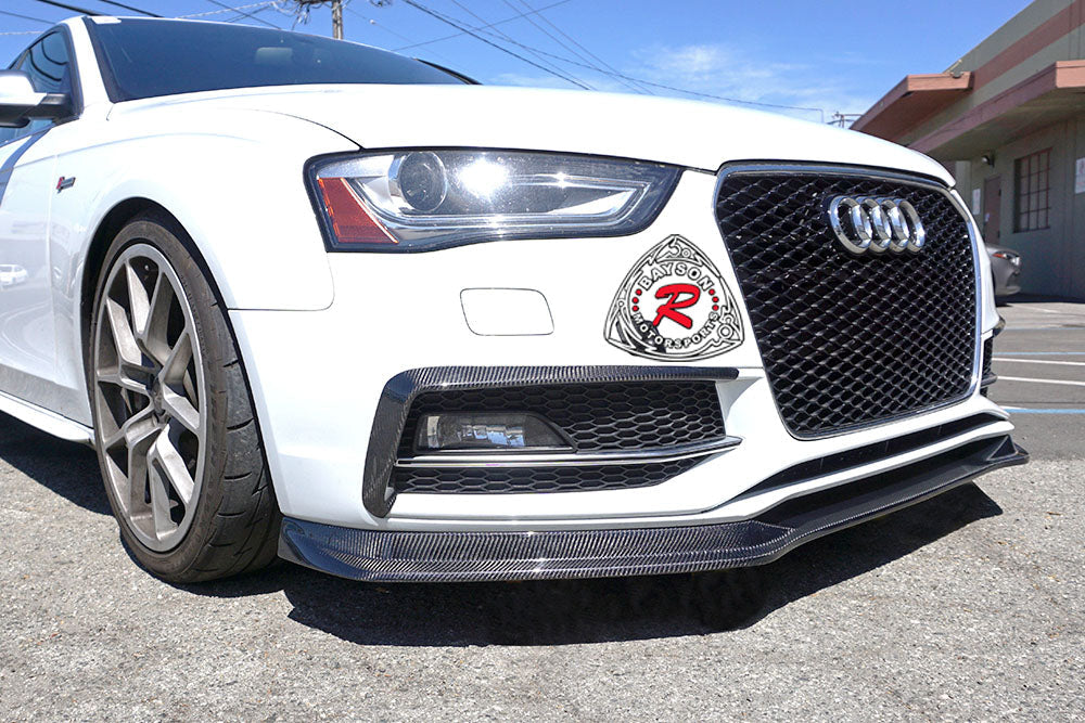 Front Bumper Canards (Carbon Fiber) For 2013-2016 Audi A4 S-Line/S4 (B8.5)