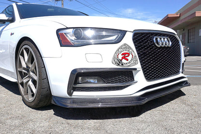 Front Bumper Canards (Carbon Fiber) For 2013-2016 Audi A4 S-Line/S4 (B8.5)