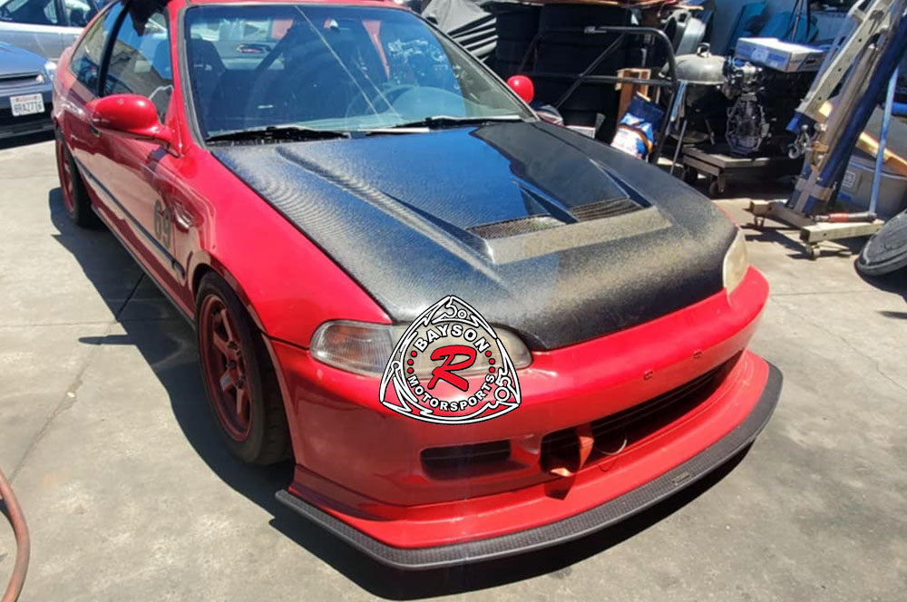JS Style (Carbon Fiber) Hood For 1992-1995 Honda Civic 2Dr/3Dr