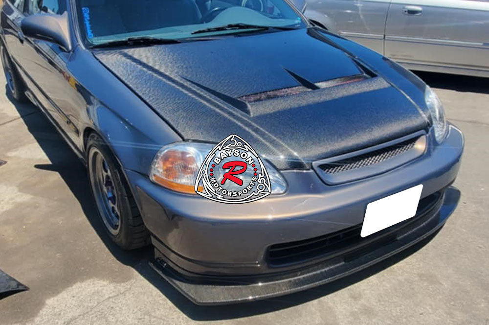 JS Style (Carbon Fiber) Hood For 1996-1998 Honda Civic 2Dr/3Dr/4Dr