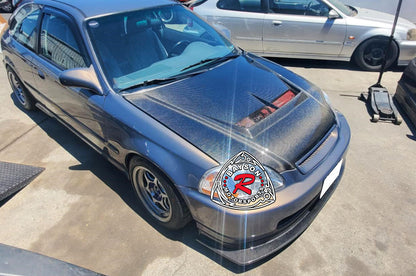 JS Style (Carbon Fiber) Hood For 1996-1998 Honda Civic 2Dr/3Dr/4Dr