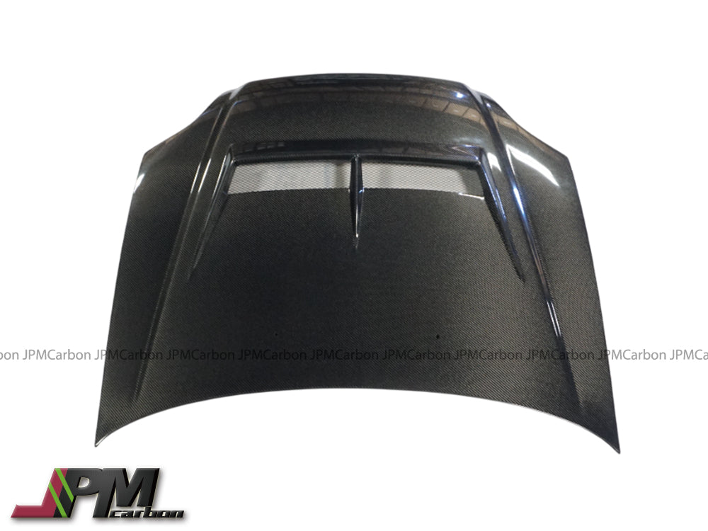 [JPMCarbon] JS Style (Carbon Fiber) Hood without Nozzle Holes For 1999-2000 Honda Civic 2Dr/3Dr/4Dr