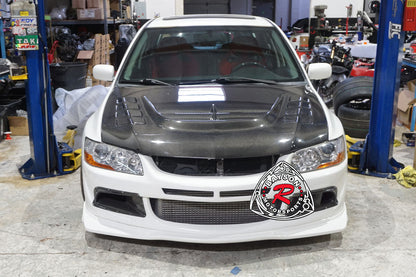 VT Style (Carbon Fiber) Hood For 2003-2007 Mitsubishi Evolution-8/9