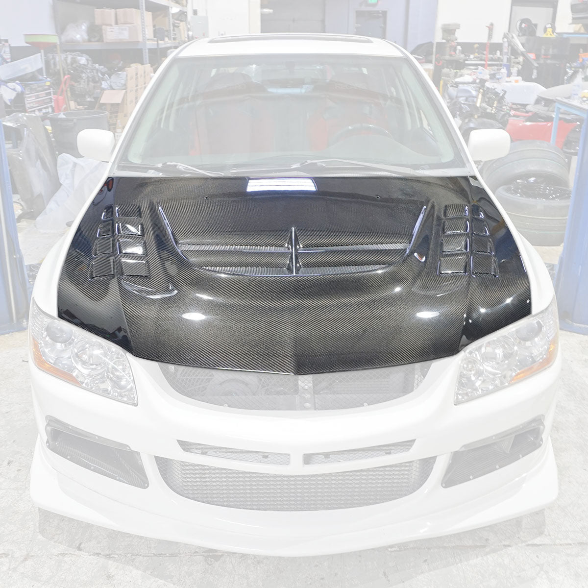 VT Style (Carbon Fiber) Hood For 2003-2007 Mitsubishi Evolution-8/9