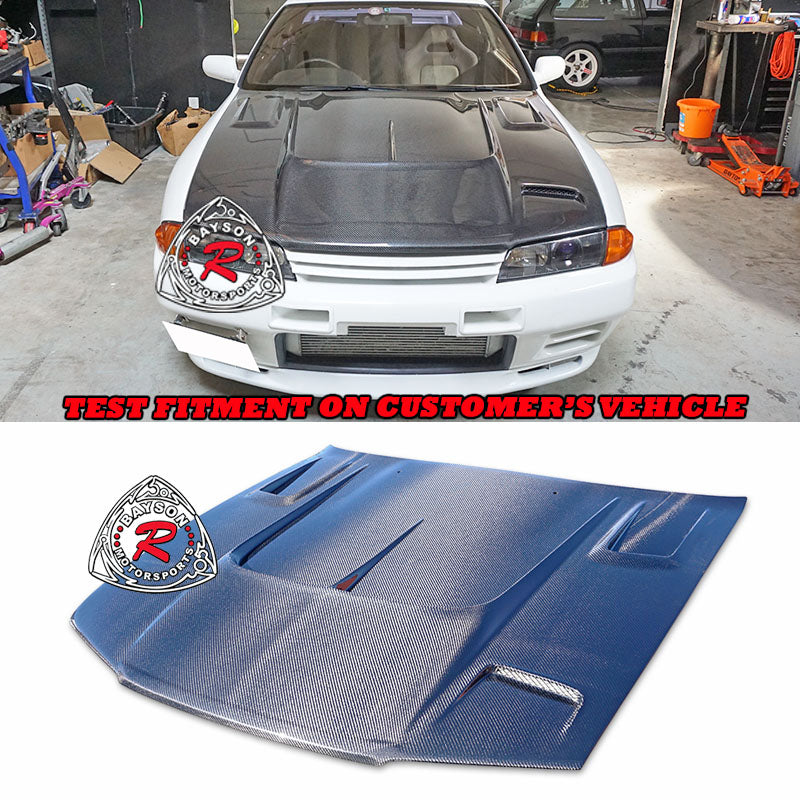 TT Style (Carbon Fiber) Hood For 1990-1994 Nissan GTR (R32)