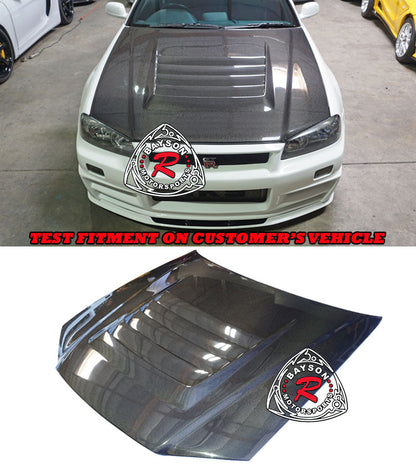 N Style (Carbon Fiber) Hood For 1999-2001 Nissan GTR (R34)