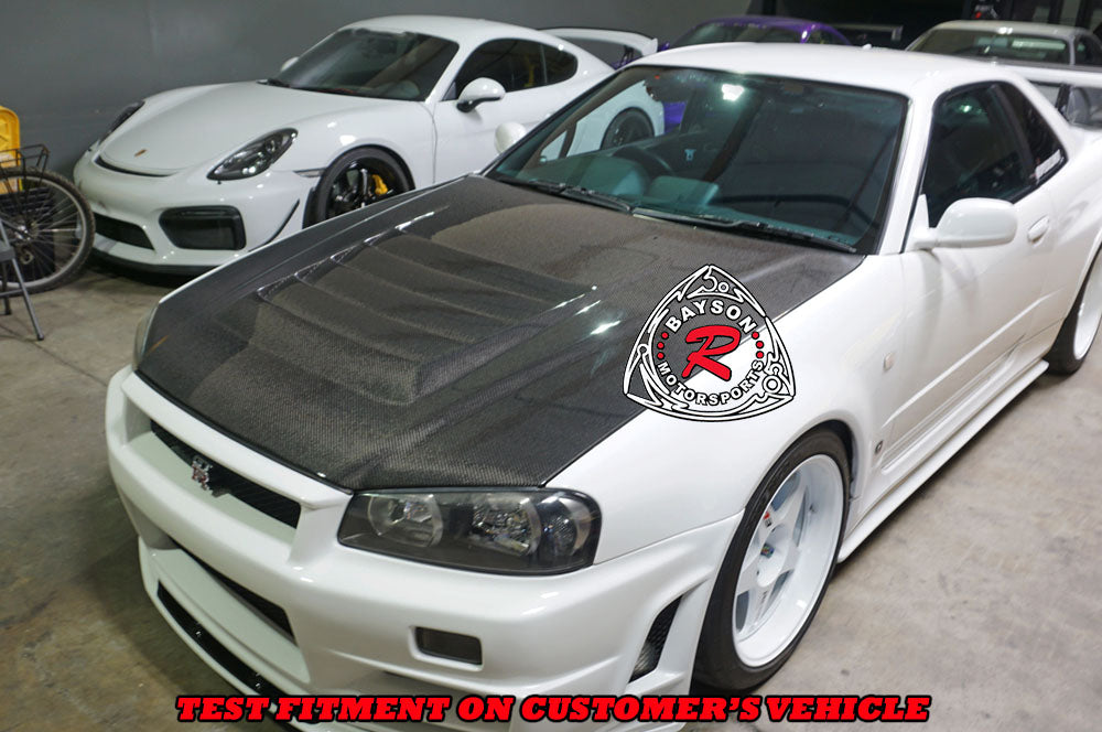 N Style (Carbon Fiber) Hood For 1999-2001 Nissan GTR (R34)