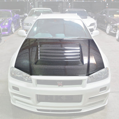 N Style (Carbon Fiber) Hood For 1999-2001 Nissan GTR (R34)