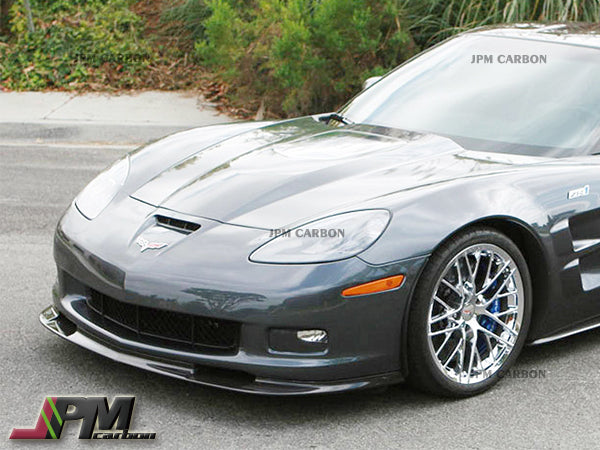 Original ZR1 Style Carbon Fiber Front Bumper Add-on Lip Fits For 2005-2013 Chevrolet Corvette C6 Z06 ZR1 Only