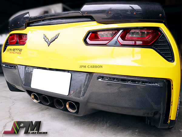 OEM Style Carbon Fiber Rear Diffuser Fits For 2014-2019 Corvette C7