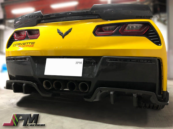 R2 Style Carbon Fiber Rear Diffuser Fits For 2014-2019 Corvette C7 Stingray and Z51 Only