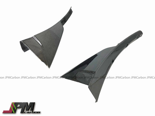 Carbon Fiber Tow Sides Winglets Fits For 2014-2019 Chevrolet Corvette C7 w/ Replica ZR1 Bumper
