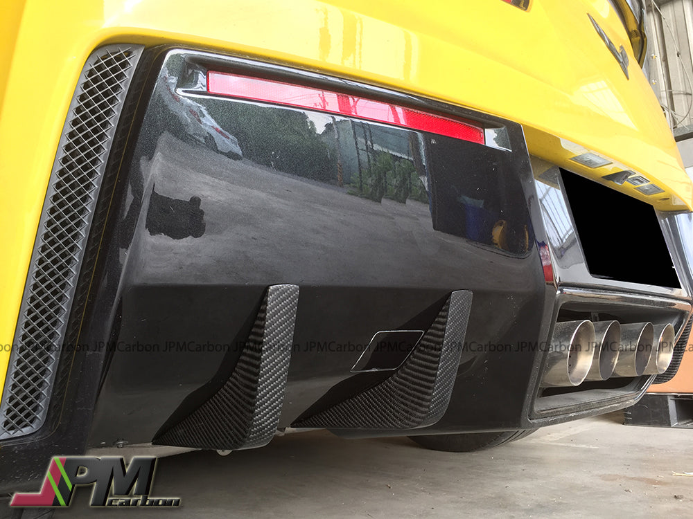 [JPMCarbon] Carbon Fiber Rear Diffuser Add-on Fins (2pcs) Fits For 2014-2019 Corvette C7