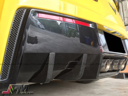 [JPMCarbon] Carbon Fiber Rear Diffuser Add-on Fins (2pcs) Fits For 2014-2019 Corvette C7