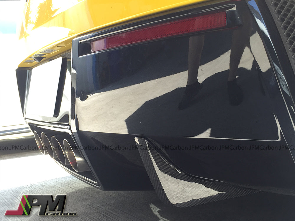 [JPMCarbon] Carbon Fiber Rear Diffuser Add-on Fins (2pcs) Fits For 2014-2019 Corvette C7