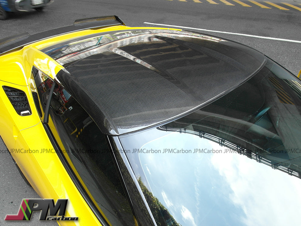 [JPMCarbon] Carbon Fiber Add-on Roof Cover Fits For 2014-2019 Chevrolet Corvette C7 All Models Only