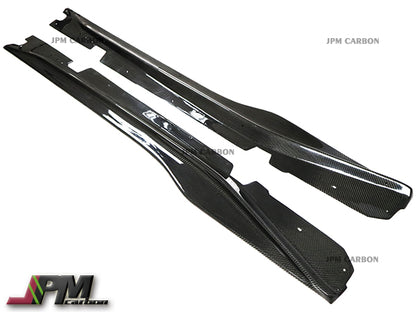 JPM R1 Carbon Fiber Front Bumper Add-on Lip + Side Skirts Extension Lip for Corvette C7