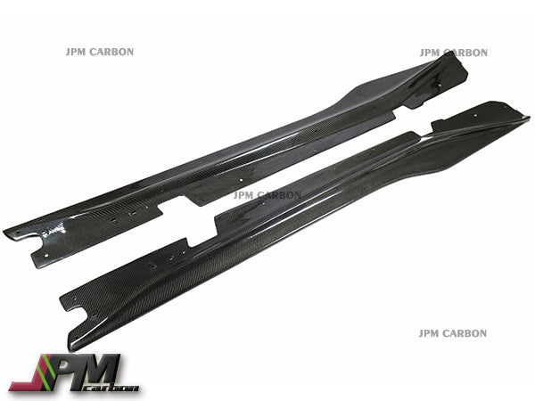 JPM R1 Carbon Fiber Front Bumper Add-on Lip + Side Skirts Extension Lip for Corvette C7