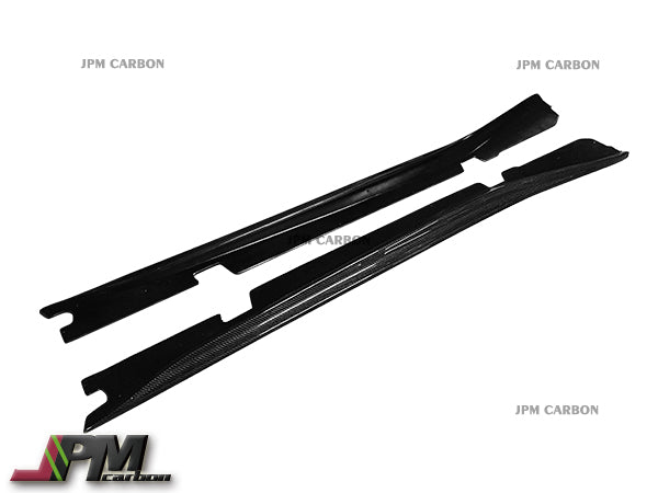 Z51 Style Carbon Fiber Side Skirt Add-on Lips Fits For 2014-2019 Chevrolet Corvette C7 All Models Only