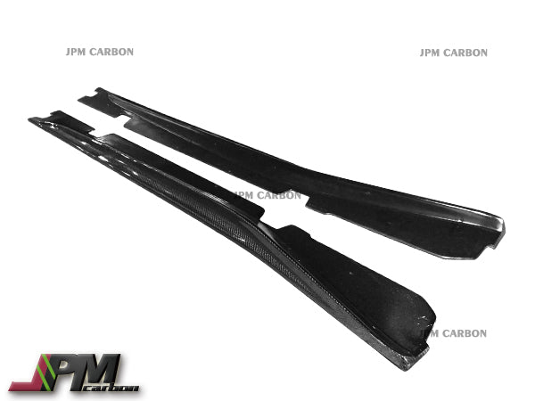 Z51 Style Carbon Fiber Side Skirt Add-on Lips Fits For 2014-2019 Chevrolet Corvette C7 All Models Only