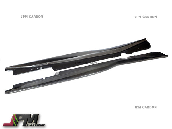 Z06 Style Carbon Fiber Side Skirt Add-on Lips Fits For 2014-2019 Chevrolet Corvette C7 All Models Only