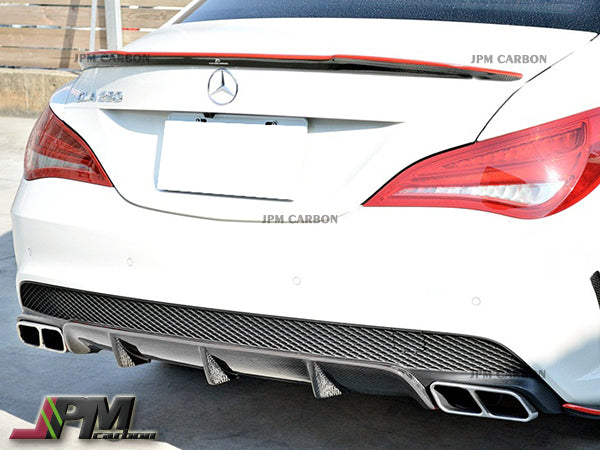[JPMCarbon] Carbon Fiber Rear Add-on Diffuser for FOR 2013-2016 Mercedes-Benz W117 CLA45 Only