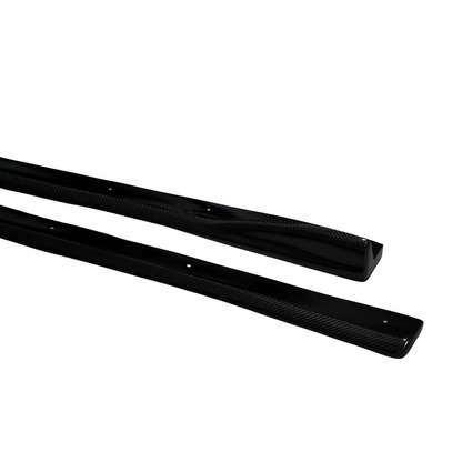 JDMuscle [08-14 WRX/STI] Tanso Carbon Fiber CS Style Side Skirt | JDM-WRX08-SS-CS