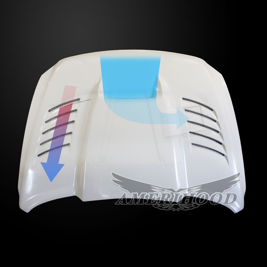 AmeriHood - Dodge RAM 2500 Model 2010-2018 SSK Style Functional Heat Extraction Hood