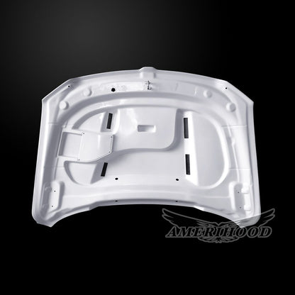 AmeriHood - Dodge Ram 1500 2019-2025 W/O TRX And RHO Model SSK Style Functional Heat Extractor Ram Air Hood