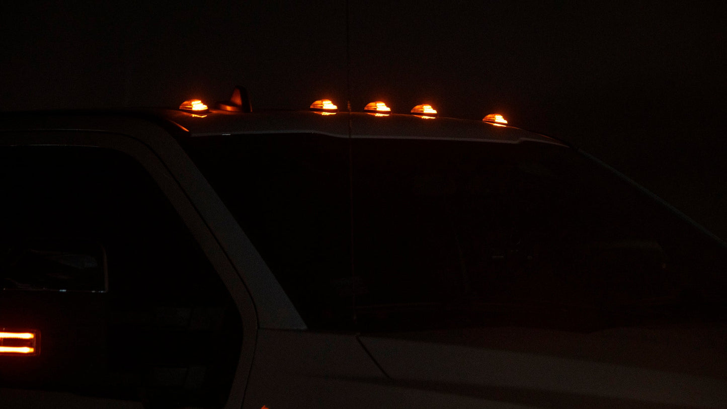 OLM Cab Light Replacement Set (Clear Lens/Amber Light) - 2017-2022 Ford Super Duty F250/F350