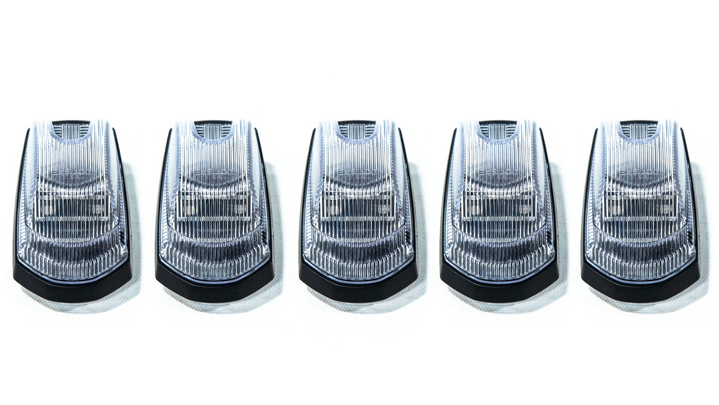 OLM Cab Light Replacement Set (Clear Lens/White Light) - 2017-2022 Ford Super Duty F250/F350