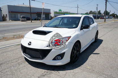 Raised Style (Carbon Fiber) Hood Scoop For 2010-2013 Mazdaspeed-3 (5Dr Hatchback)