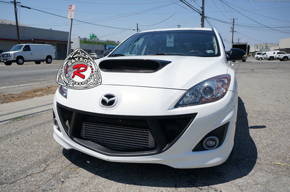 Raised Style (Carbon Fiber) Hood Scoop For 2010-2013 Mazdaspeed-3 (5Dr Hatchback)